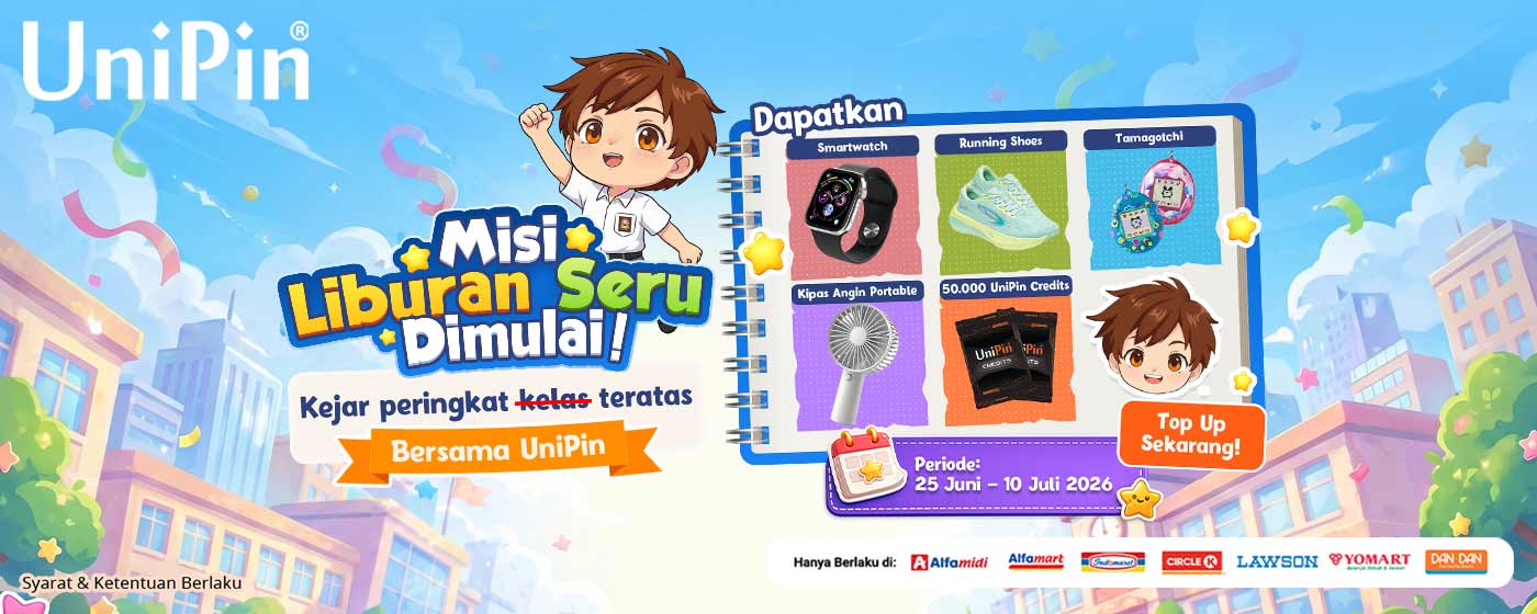 Misi Liburan Seru Dimulai! Top Up Voucher UniPin dan Menangkan Hadiah Menarik
